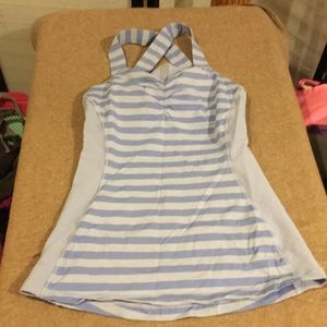 Purple striped Lululemon sports bra tank size 4